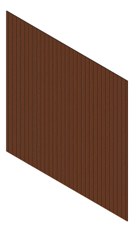 3D Presentation Image of Cladding Aluminium Knotwood Traditional Vertical 100Shadowline WesternRedCedar