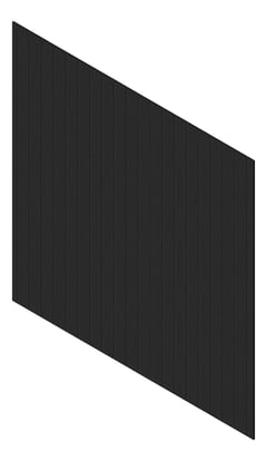 3D Presentation Image of Cladding Aluminium Knotwood Traditional Vertical 150Flat BlackCedar