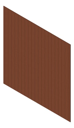 3D Presentation Image of Cladding Aluminium Knotwood Traditional Vertical 150Flat Blackbutt