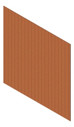 3D Presentation Image of Cladding Aluminium Knotwood Traditional Vertical 150Flat BronzeRust