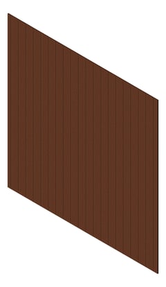 3D Presentation Image of Cladding Aluminium Knotwood Traditional Vertical 150Flat BushCherry