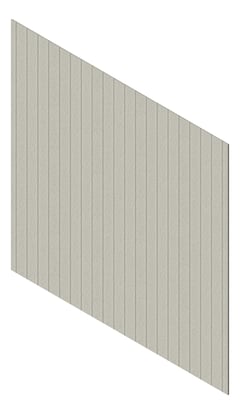 3D Presentation Image of Cladding Aluminium Knotwood Traditional Vertical 150Flat Concrete
