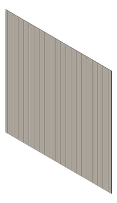 3D Presentation Image of Cladding Aluminium Knotwood Traditional Vertical 150Flat Dune