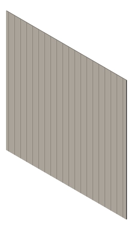 3D Presentation Image of Cladding Aluminium Knotwood Traditional Vertical 150Flat Dune