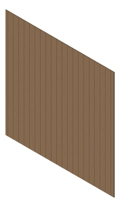 3D Presentation Image of Cladding Aluminium Knotwood Traditional Vertical 150Flat FrenchWalnut