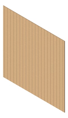 3D Presentation Image of Cladding Aluminium Knotwood Traditional Vertical 150Flat Hinoki