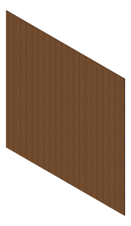 3D Presentation Image of Cladding Aluminium Knotwood Traditional Vertical 150Flat LightOak