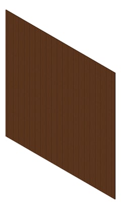 3D Presentation Image of Cladding Aluminium Knotwood Traditional Vertical 150Flat Merbau