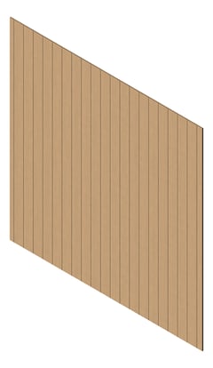 3D Presentation Image of Cladding Aluminium Knotwood Traditional Vertical 150Flat NordicOak