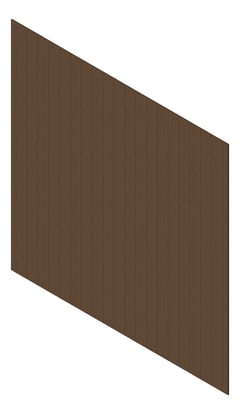 3D Presentation Image of Cladding Aluminium Knotwood Traditional Vertical 150Flat QueenslandWalnut
