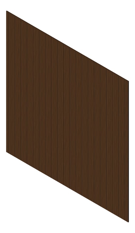 3D Presentation Image of Cladding Aluminium Knotwood Traditional Vertical 150Flat RedWood