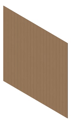 3D Presentation Image of Cladding Aluminium Knotwood Traditional Vertical 150Flat Sycamore