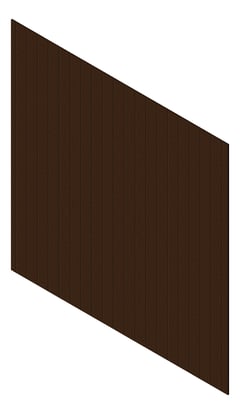 3D Presentation Image of Cladding Aluminium Knotwood Traditional Vertical 150Flat TeakBrown
