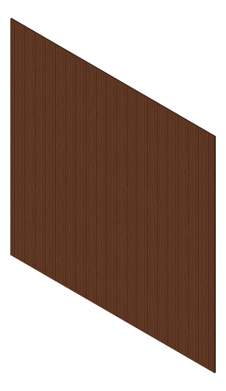 3D Presentation Image of Cladding Aluminium Knotwood Traditional Vertical 150Flat WesternRedCedar