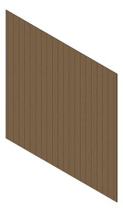 3D Presentation Image of Cladding Aluminium Knotwood Traditional Vertical 150Flat WhiteAsh