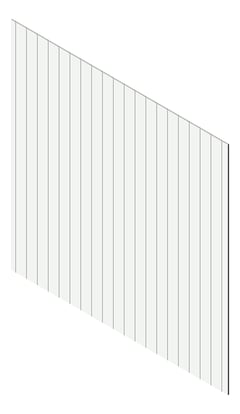 3D Presentation Image of Cladding Aluminium Knotwood Traditional Vertical 150Flat White