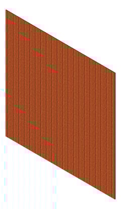 3D Presentation Image of Cladding Aluminium Knotwood Traditional Vertical 150Shadowline AmberRust