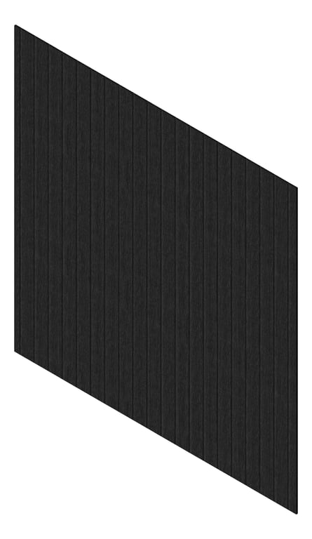 3D Presentation Image of Cladding Aluminium Knotwood Traditional Vertical 150Shadowline BlackWenge