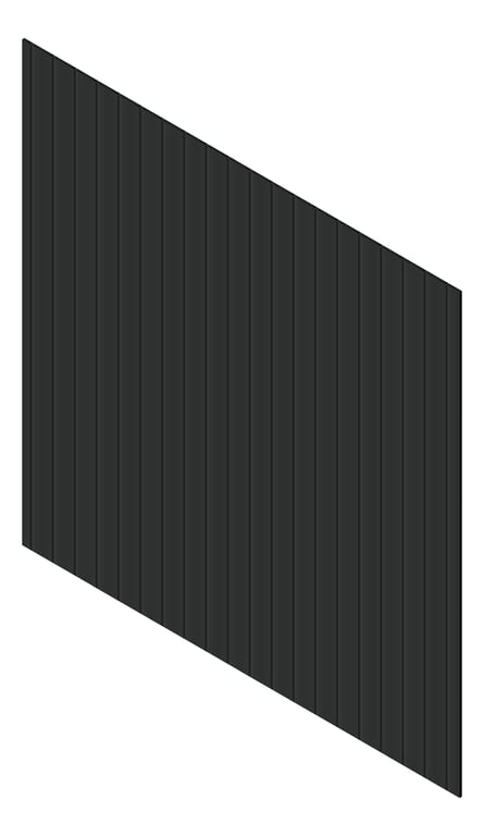 3D Presentation Image of Cladding Aluminium Knotwood Traditional Vertical 150Shadowline Black