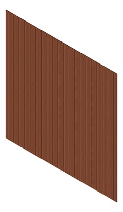 3D Presentation Image of Cladding Aluminium Knotwood Traditional Vertical 150Shadowline Blackbutt