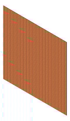 3D Presentation Image of Cladding Aluminium Knotwood Traditional Vertical 150Shadowline BronzeRust