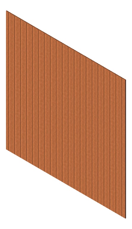 3D Presentation Image of Cladding Aluminium Knotwood Traditional Vertical 150Shadowline BronzeRust