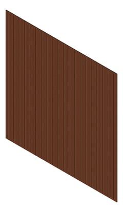 3D Presentation Image of Cladding Aluminium Knotwood Traditional Vertical 150Shadowline BushCherry