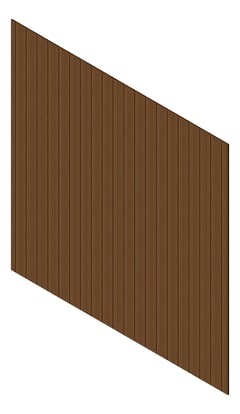 3D Presentation Image of Cladding Aluminium Knotwood Traditional Vertical 150Shadowline Chestnut