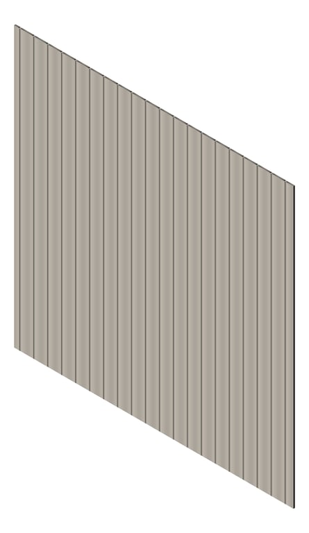 3D Presentation Image of Cladding Aluminium Knotwood Traditional Vertical 150Shadowline Dune