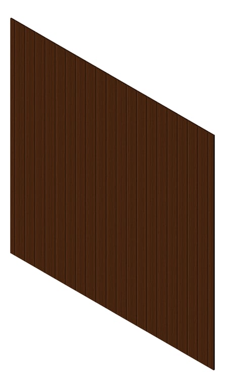 3D Presentation Image of Cladding Aluminium Knotwood Traditional Vertical 150Shadowline EnglishChestnut