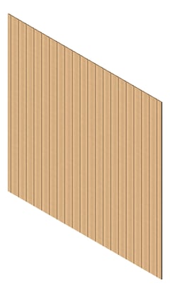 3D Presentation Image of Cladding Aluminium Knotwood Traditional Vertical 150Shadowline Hinoki