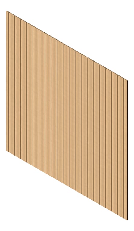 3D Presentation Image of Cladding Aluminium Knotwood Traditional Vertical 150Shadowline Hinoki