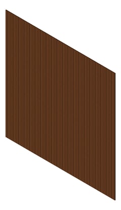 3D Presentation Image of Cladding Aluminium Knotwood Traditional Vertical 150Shadowline Merbau