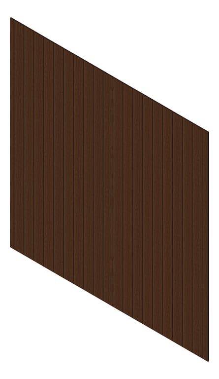 3D Presentation Image of Cladding Aluminium Knotwood Traditional Vertical 150Shadowline PacificTeak