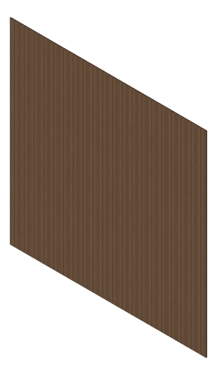 3D Presentation Image of Cladding Aluminium Knotwood Traditional Vertical 150Shadowline QueenslandWalnut