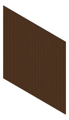 3D Presentation Image of Cladding Aluminium Knotwood Traditional Vertical 150Shadowline RedWood