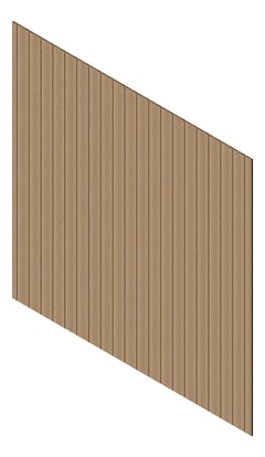3D Presentation Image of Cladding Aluminium Knotwood Traditional Vertical 150Shadowline Spruce
