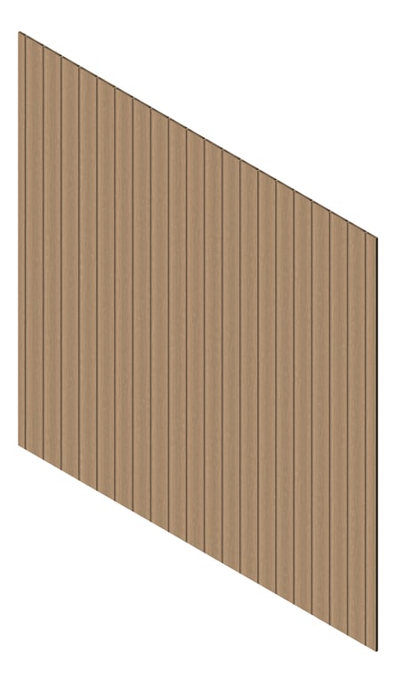 3D Presentation Image of Cladding Aluminium Knotwood Traditional Vertical 150Shadowline Spruce
