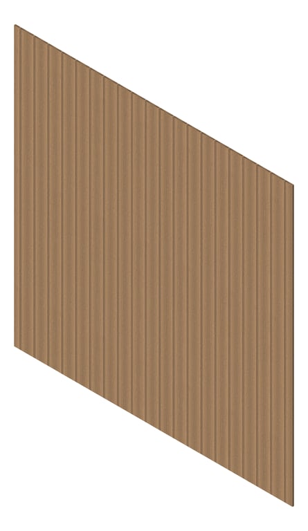 3D Presentation Image of Cladding Aluminium Knotwood Traditional Vertical 150Shadowline Sycamore