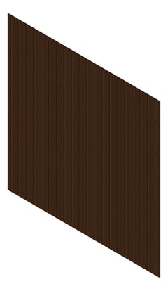 3D Presentation Image of Cladding Aluminium Knotwood Traditional Vertical 150Shadowline TeakBrown