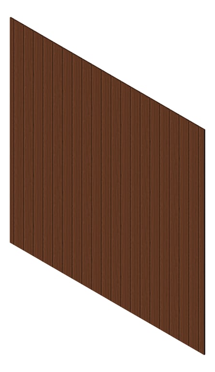 3D Presentation Image of Cladding Aluminium Knotwood Traditional Vertical 150Shadowline WesternRedCedar