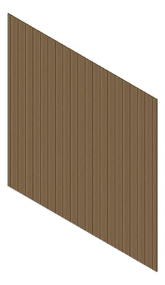 3D Presentation Image of Cladding Aluminium Knotwood Traditional Vertical 150Shadowline WhiteAsh