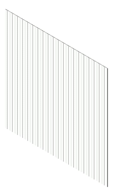 3D Presentation Image of Cladding Aluminium Knotwood Traditional Vertical 150Shadowline White