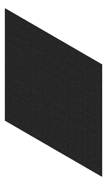 3D Presentation Image of Cladding Aluminium Knotwood Traditional Vertical 200Flat BlackWenge
