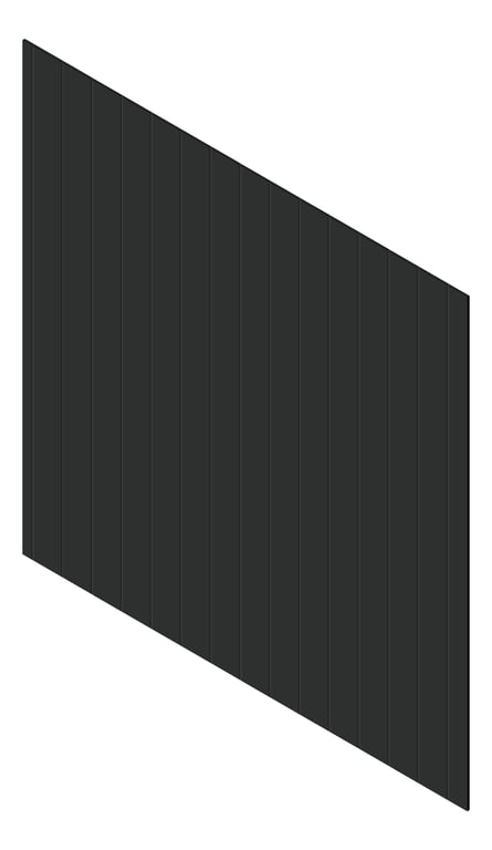 3D Presentation Image of Cladding Aluminium Knotwood Traditional Vertical 200Flat Black