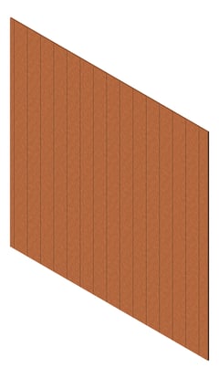 3D Presentation Image of Cladding Aluminium Knotwood Traditional Vertical 200Flat BronzeRust
