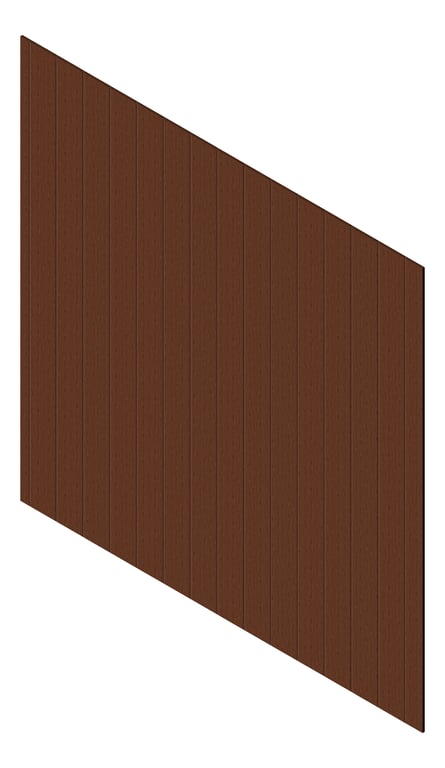 3D Presentation Image of Cladding Aluminium Knotwood Traditional Vertical 200Flat BushCherry
