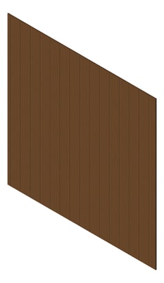 3D Presentation Image of Cladding Aluminium Knotwood Traditional Vertical 200Flat Chestnut
