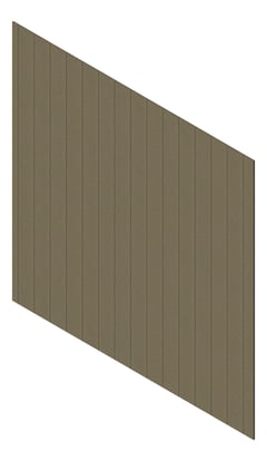 3D Presentation Image of Cladding Aluminium Knotwood Traditional Vertical 200Flat Driftwood