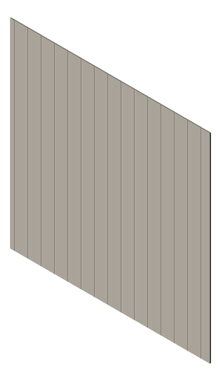 3D Presentation Image of Cladding Aluminium Knotwood Traditional Vertical 200Flat Dune